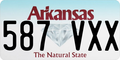 AR license plate 587VXX