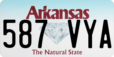 AR license plate 587VYA