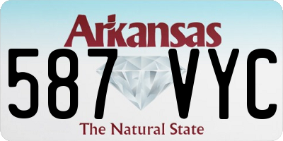 AR license plate 587VYC
