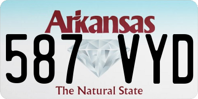 AR license plate 587VYD