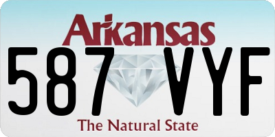 AR license plate 587VYF