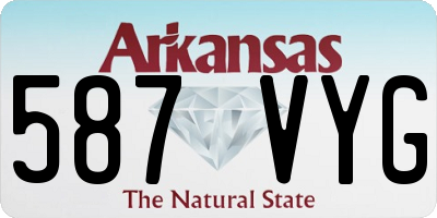 AR license plate 587VYG