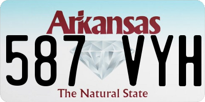 AR license plate 587VYH