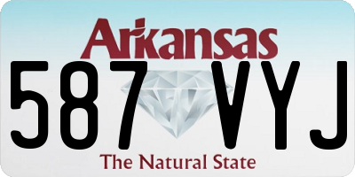 AR license plate 587VYJ