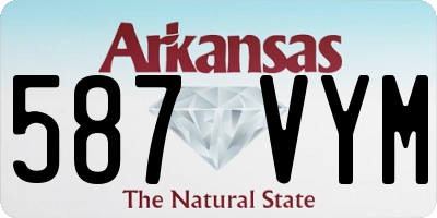 AR license plate 587VYM