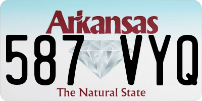 AR license plate 587VYQ