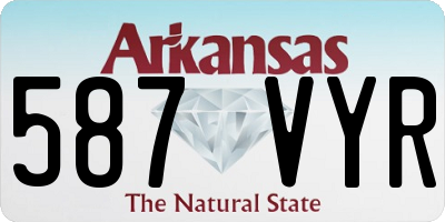 AR license plate 587VYR