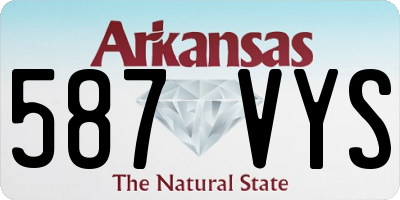 AR license plate 587VYS