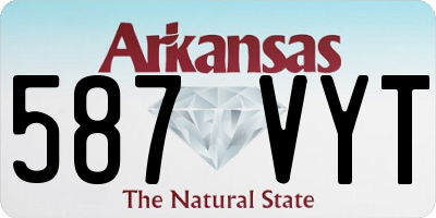 AR license plate 587VYT