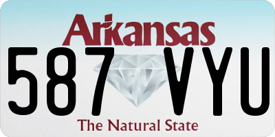 AR license plate 587VYU