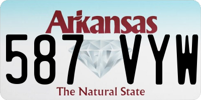 AR license plate 587VYW