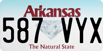 AR license plate 587VYX