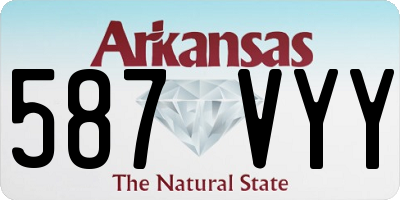 AR license plate 587VYY