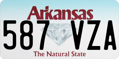 AR license plate 587VZA
