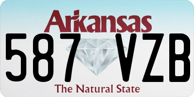 AR license plate 587VZB