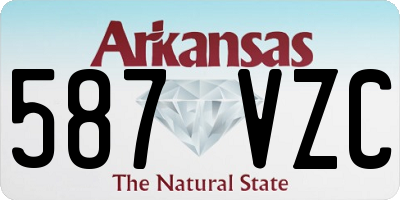 AR license plate 587VZC