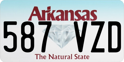 AR license plate 587VZD