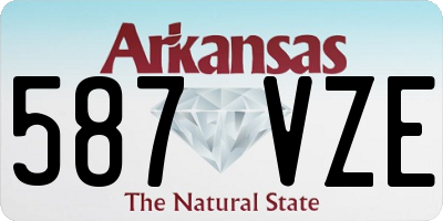 AR license plate 587VZE
