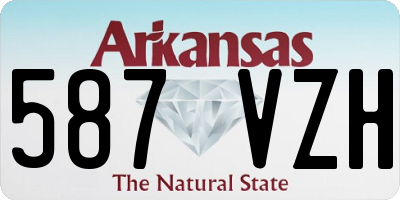 AR license plate 587VZH