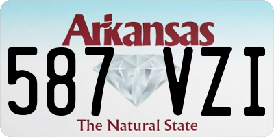 AR license plate 587VZI