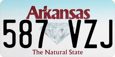 AR license plate 587VZJ