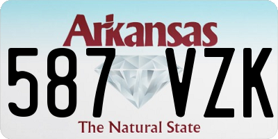 AR license plate 587VZK