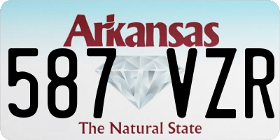 AR license plate 587VZR
