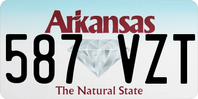 AR license plate 587VZT