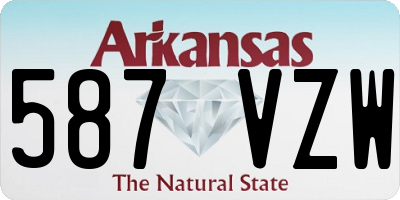 AR license plate 587VZW