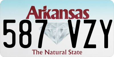 AR license plate 587VZY