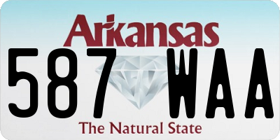 AR license plate 587WAA