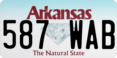 AR license plate 587WAB