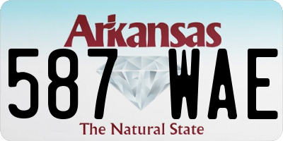 AR license plate 587WAE