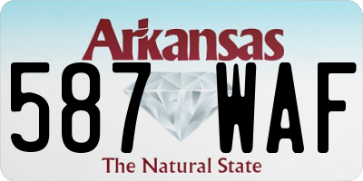 AR license plate 587WAF