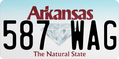 AR license plate 587WAG