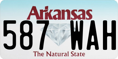 AR license plate 587WAH
