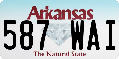 AR license plate 587WAI