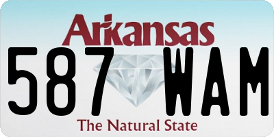 AR license plate 587WAM