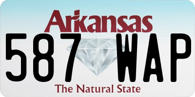 AR license plate 587WAP