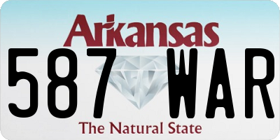 AR license plate 587WAR