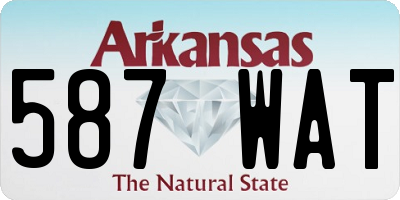 AR license plate 587WAT