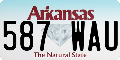 AR license plate 587WAU