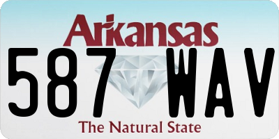 AR license plate 587WAV