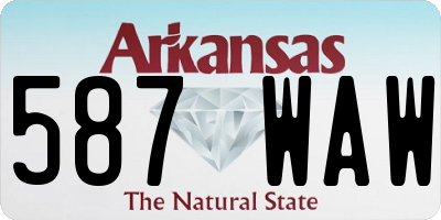 AR license plate 587WAW