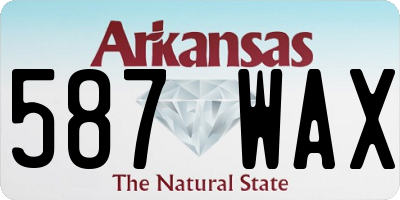 AR license plate 587WAX