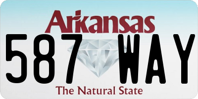 AR license plate 587WAY