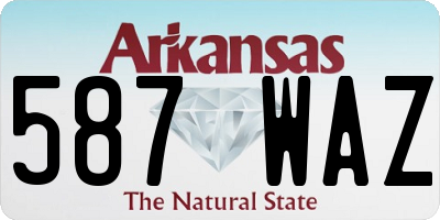 AR license plate 587WAZ