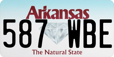 AR license plate 587WBE