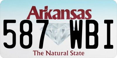AR license plate 587WBI