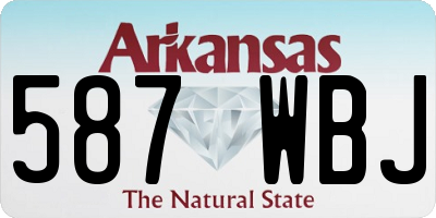 AR license plate 587WBJ